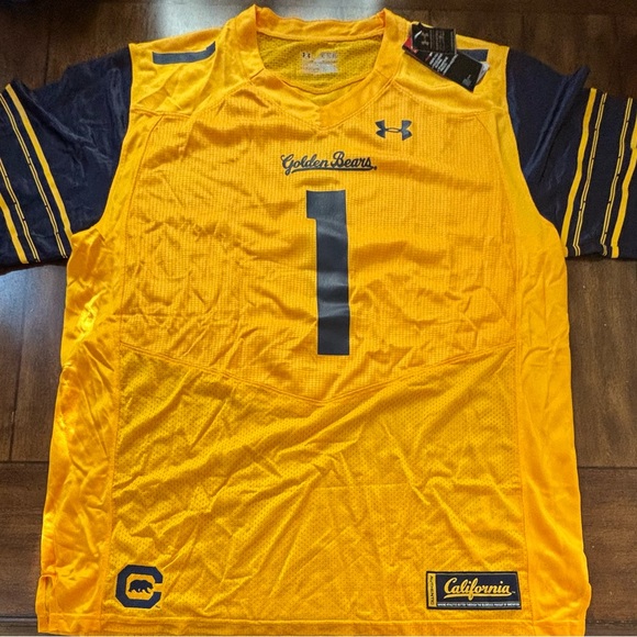 California Golden Bears 1 Under Armour Men's Football Jersey  Adult XL Loose Fit - Picture 1 of 5